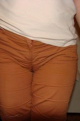 Sexy wife teases with a juicy camel toe